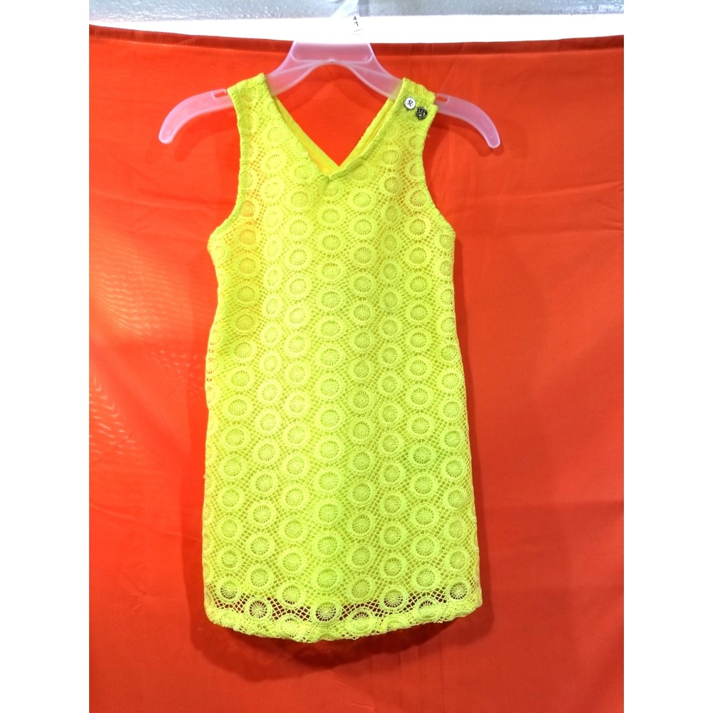 Size 2t yellow eyelet sleeveless dress